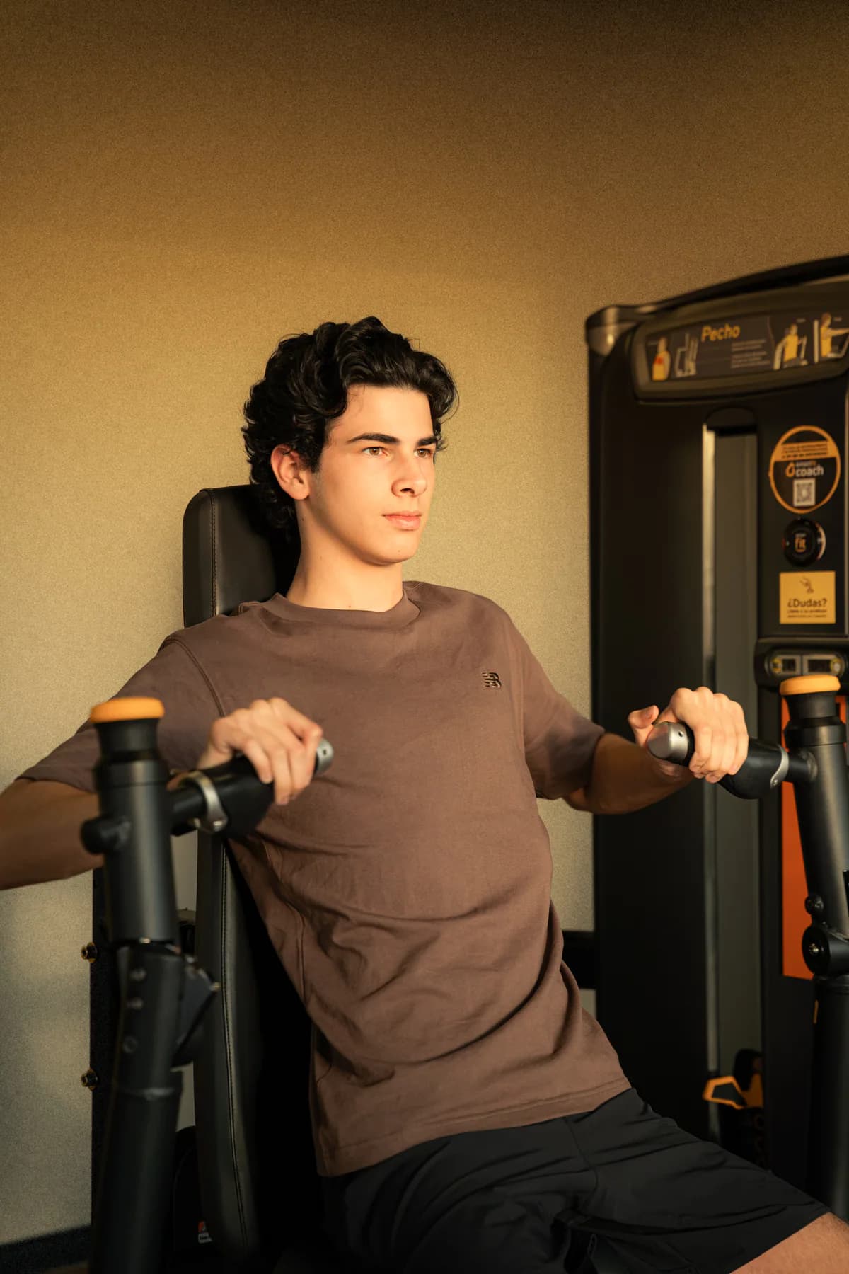 Retrato de un modelo durante la preparación física