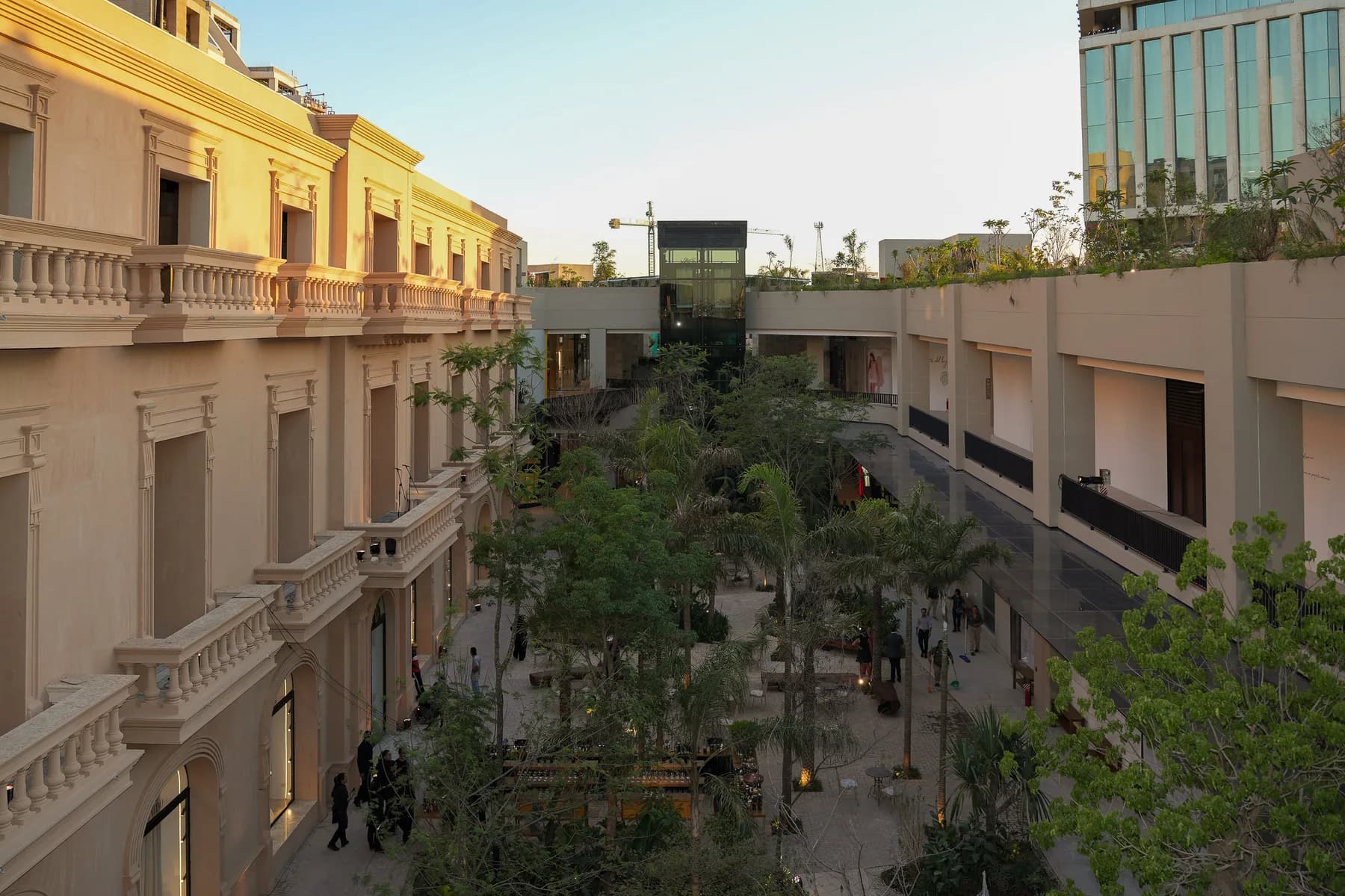 Vista elevada de las galerías y vegetación del Distrito